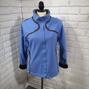 Mountain Hard Wear Ladies Size Large Blue w/ Grey Soft Shell Conduit Jacket